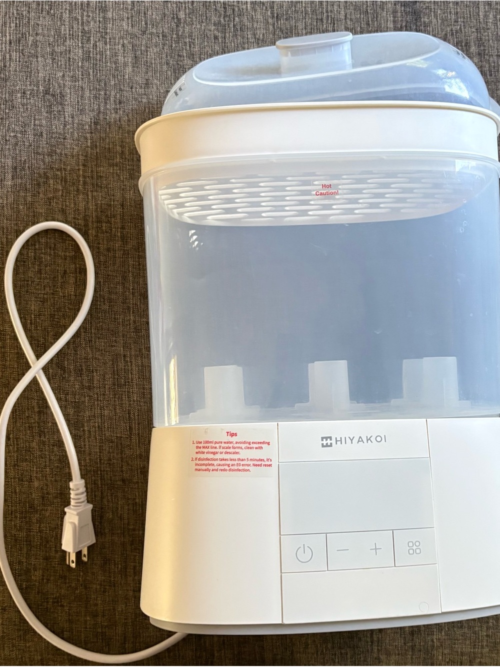 HIYAKOI White Electric Steam Sterilizer